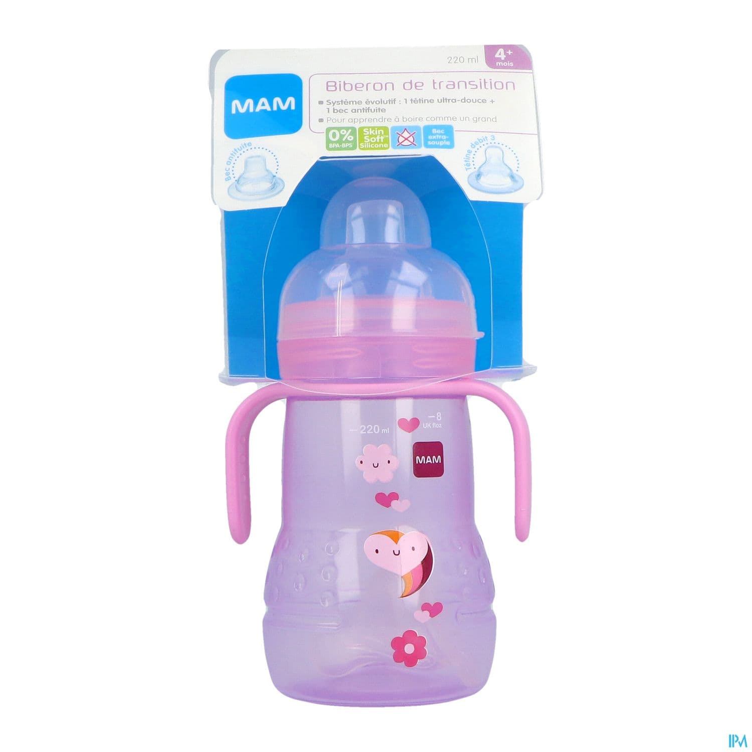 BIB MAM TRANSI FILLE SILIC 220ML