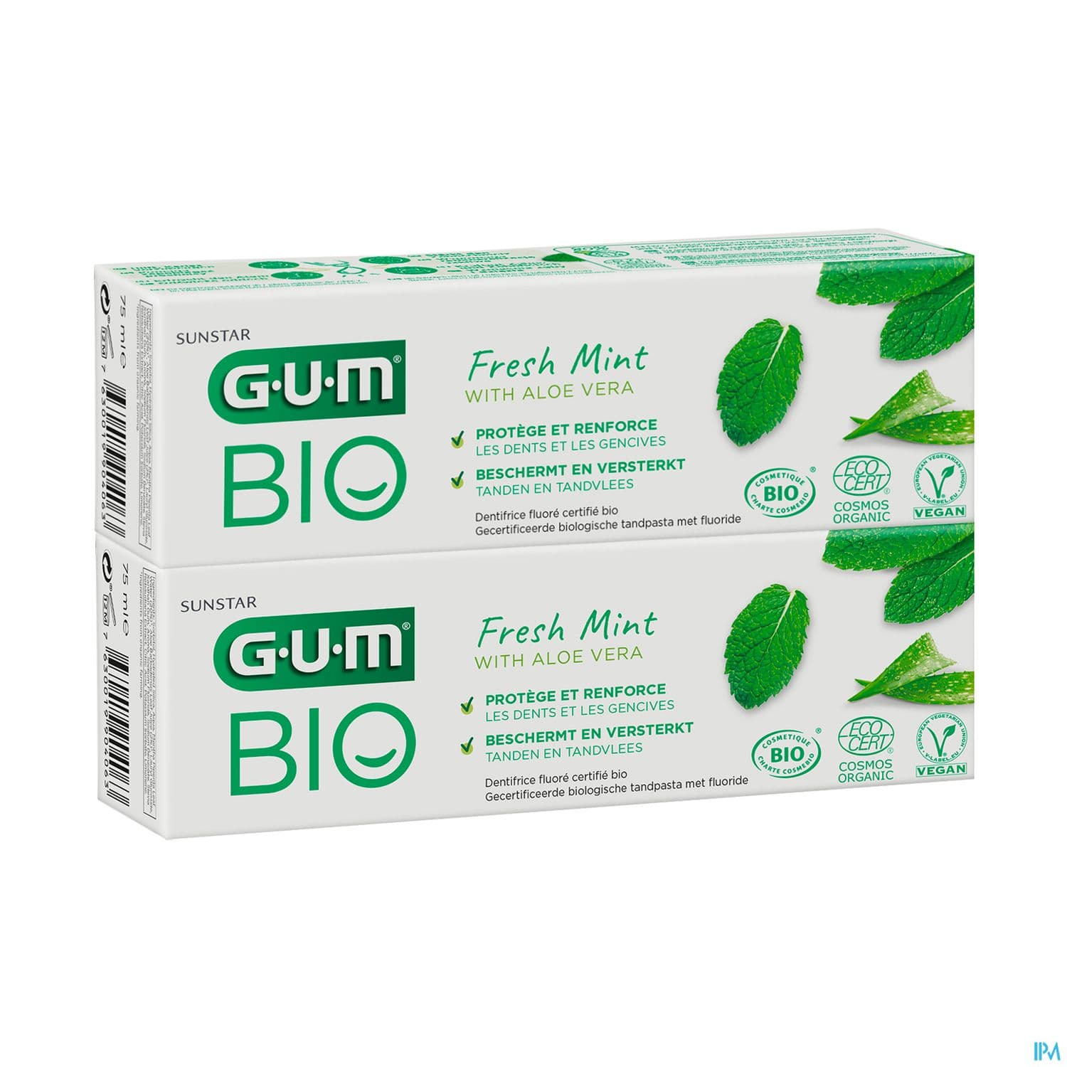 Gum Bio Gel Dentifrice Fresh Mint 75ml X2