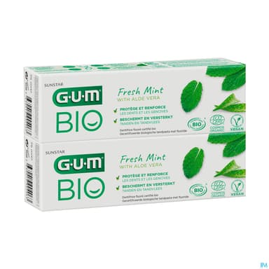 Gum Bio Gel Dentifrice Fresh Mint 75ml X2