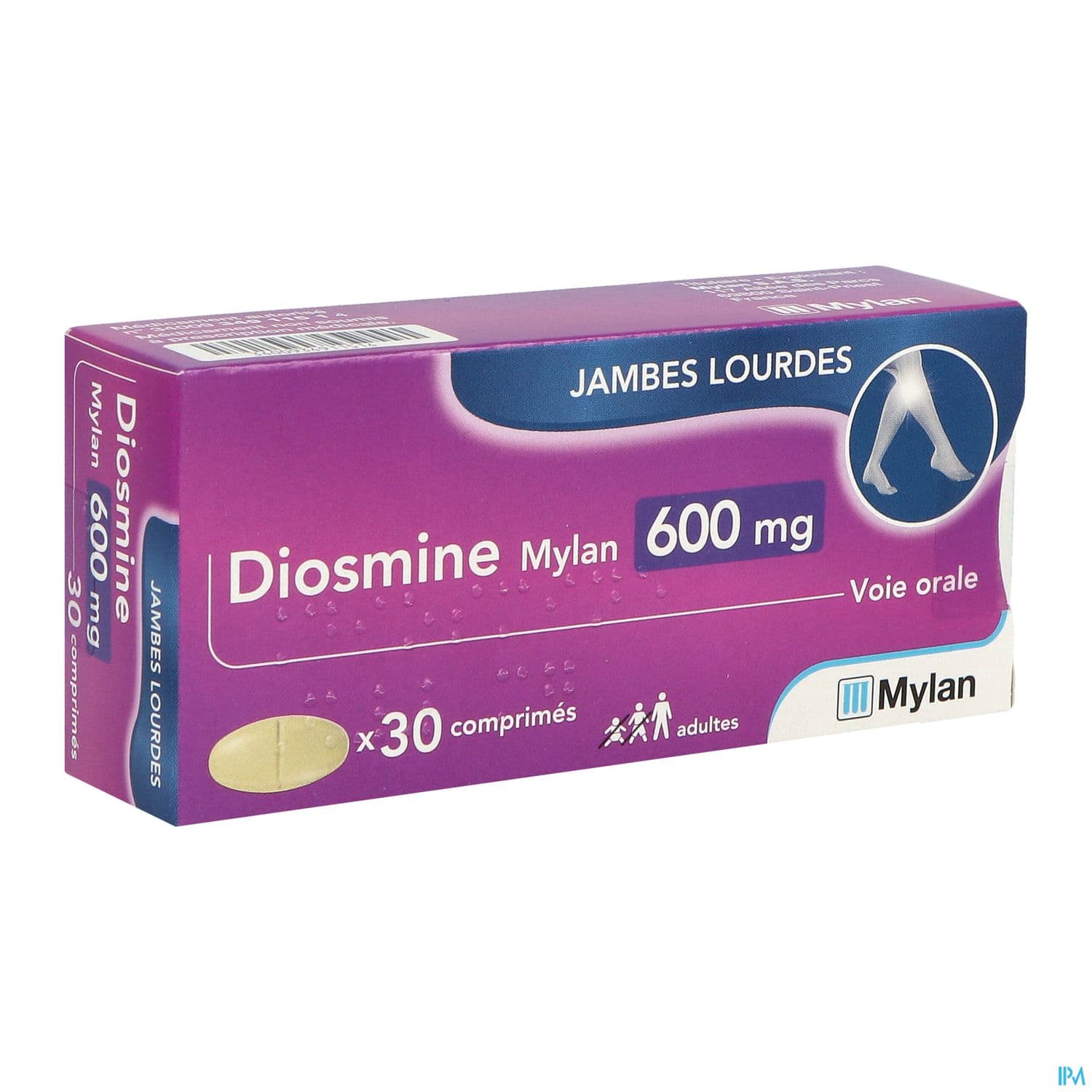 Diosmine Mylan 600mg Comprime 30
