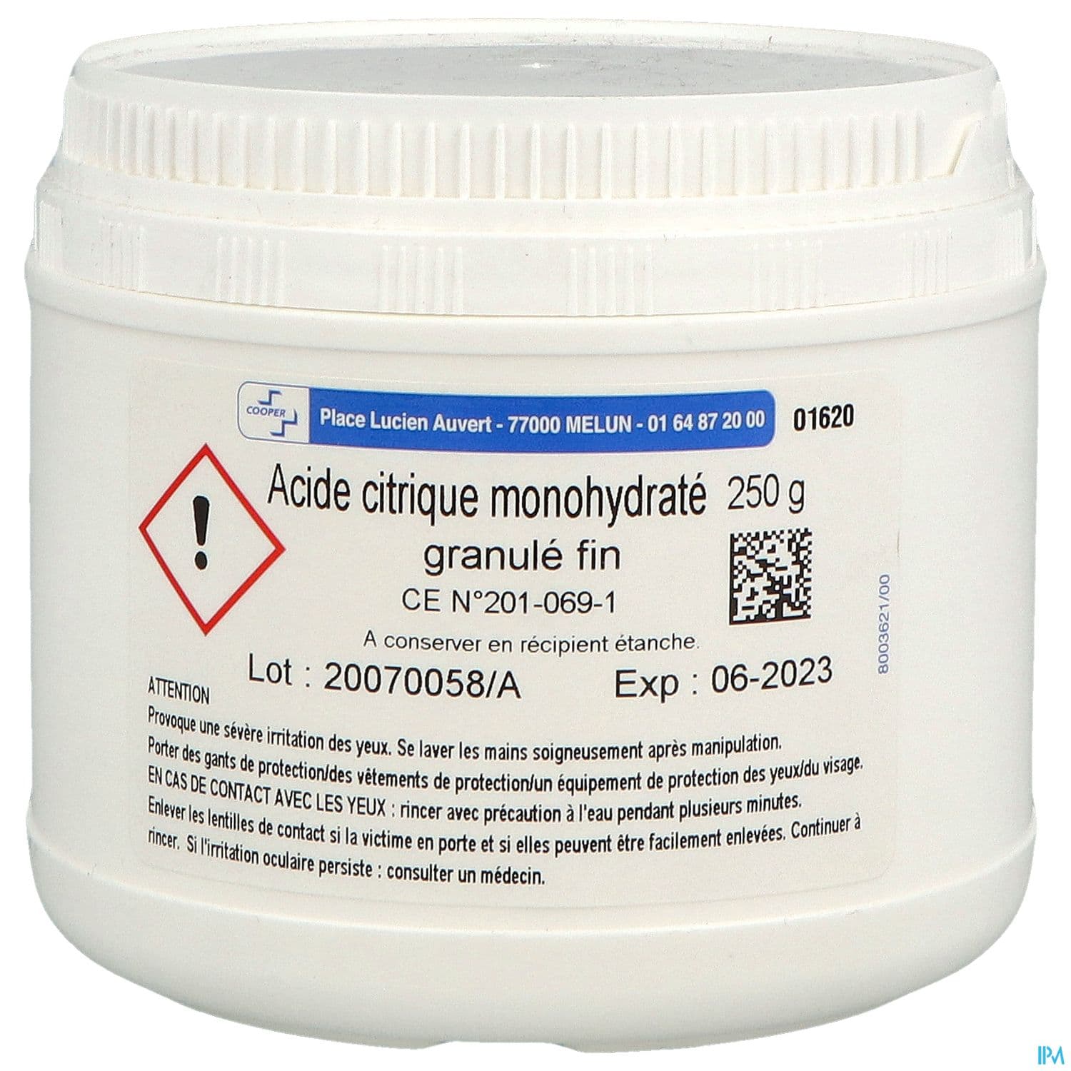 CITRIQUE ACIDE COOPER H20 GRAN250G