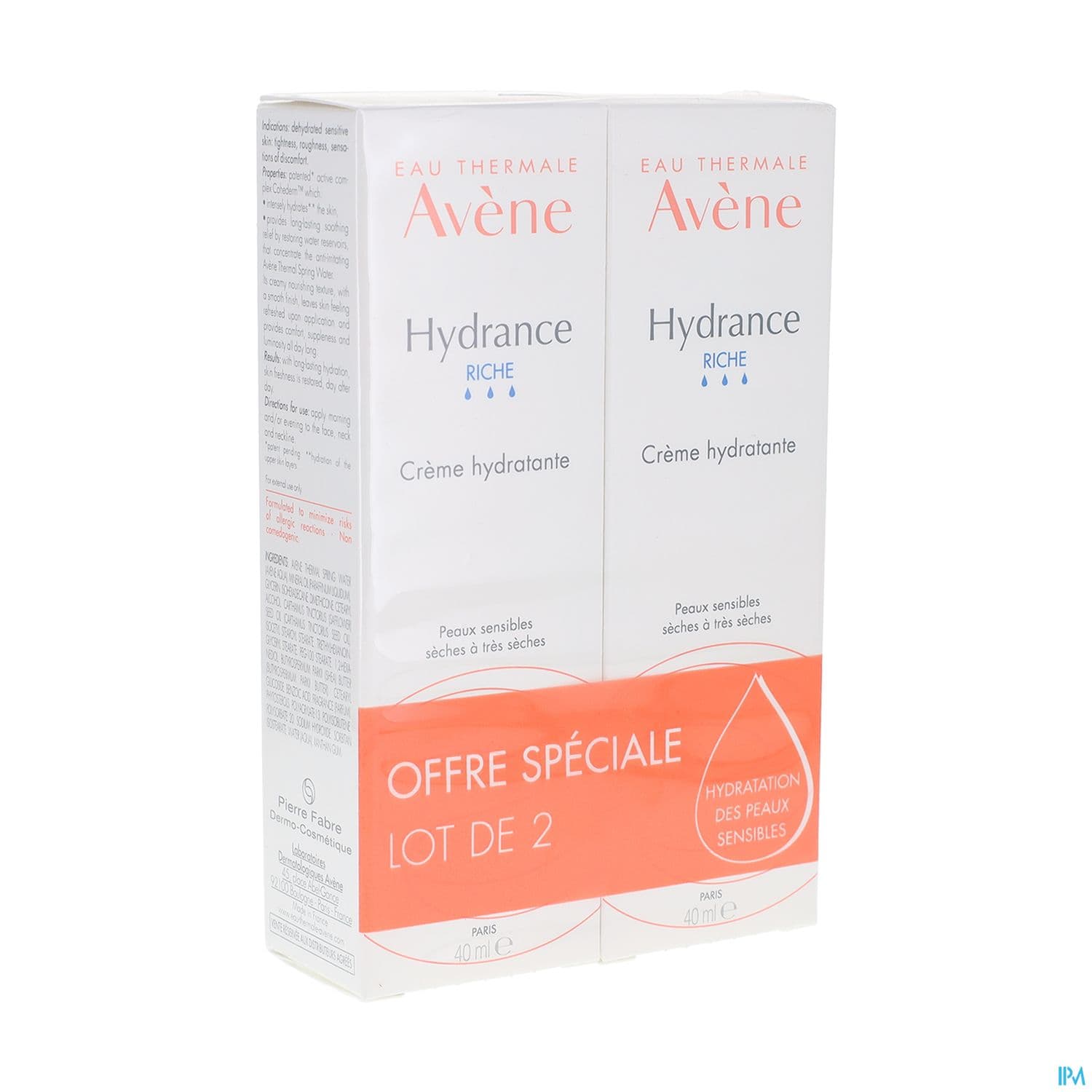 AVENE HYDRANCE RICHE CR 40MLX2
