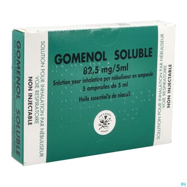 GOMENOL SOLUBLE 82,5MG/5ML AMP 5