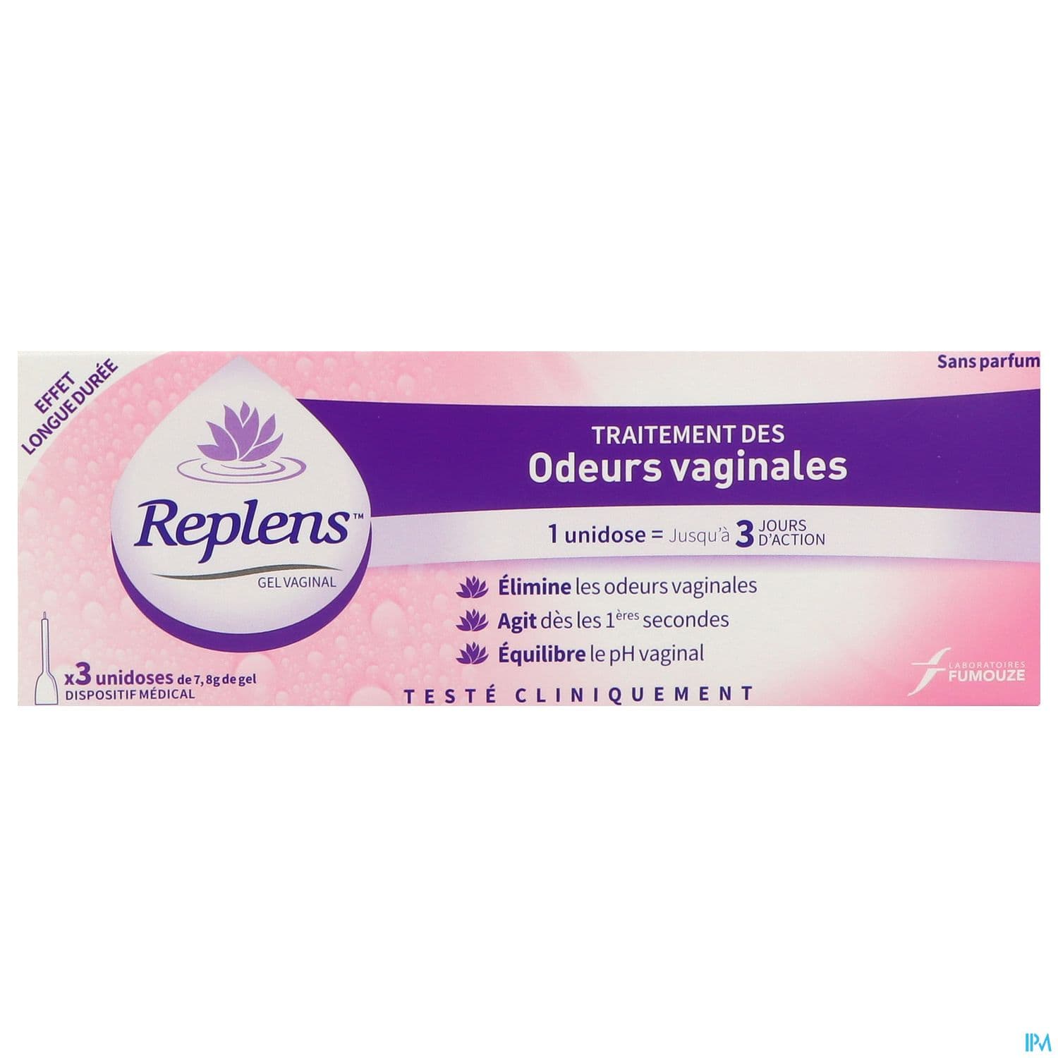 REPLENS ODEUR VAGINALE UNIDOSE X3