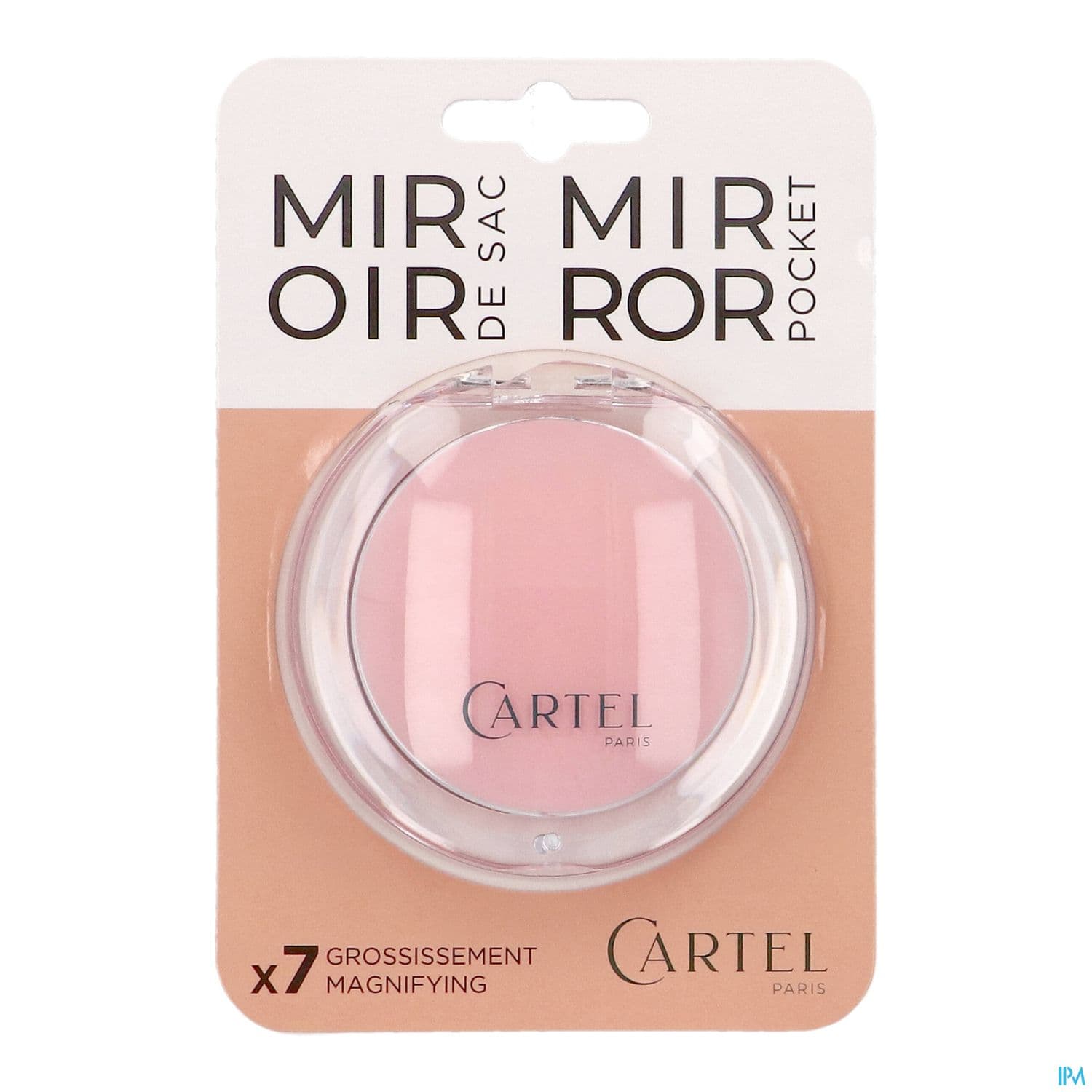 CARTEL MIROIR POCHE ROND ROSE