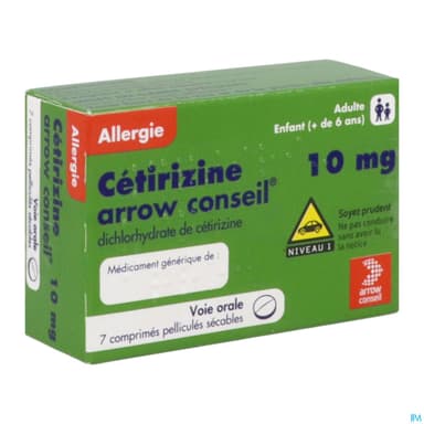 Cetirizine Arrow Conseil 10mg Comprime Secable 7