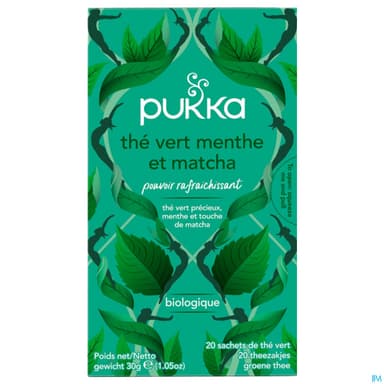 Pukka The Vert Matcha Menthe Bio Sachet 20