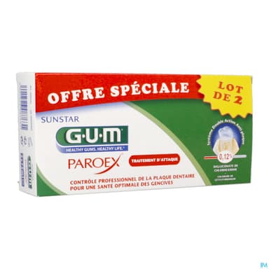 GUM PAROEX DENT ANTIPLAQUE 75MLX2