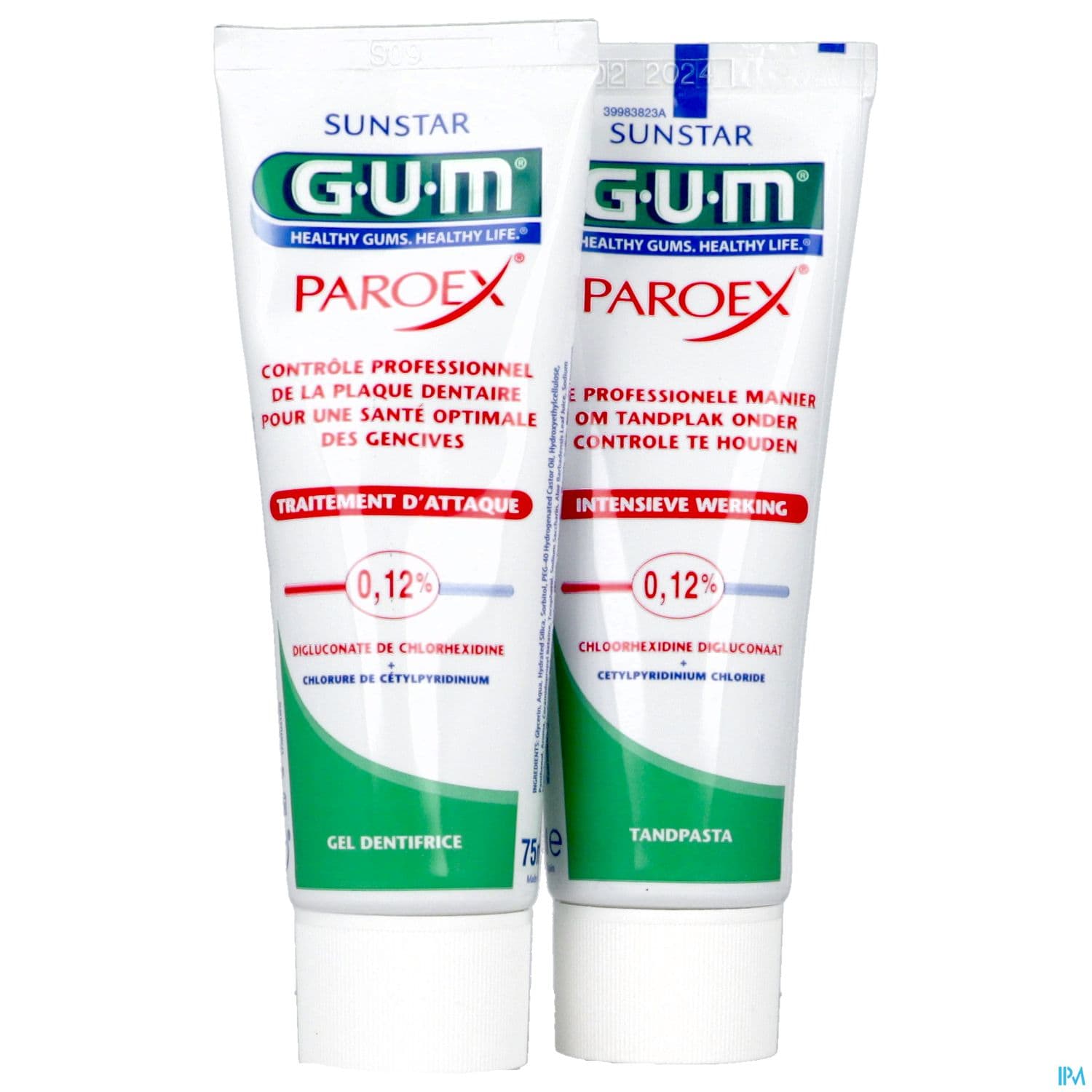 GUM PAROEX DENT ANTIPLAQUE 75MLX2
