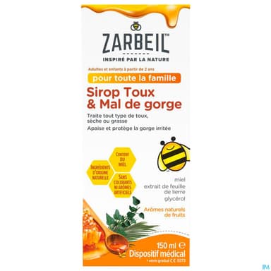 ZARBEIL SIROP AD/ENF TX&GORG 150ML
