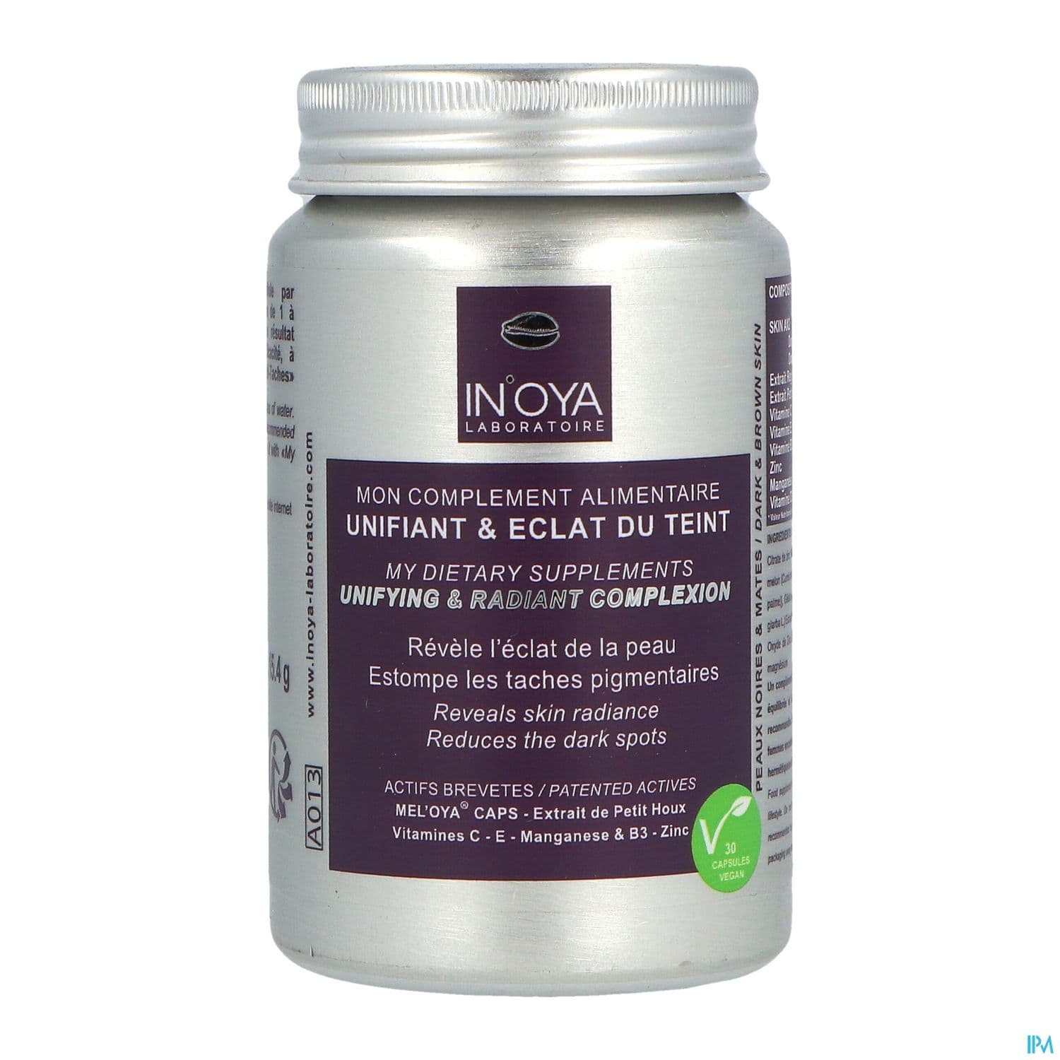 In'oya Mon Complement Alimentaire Unifiant Eclat Du Teint Gelule 30