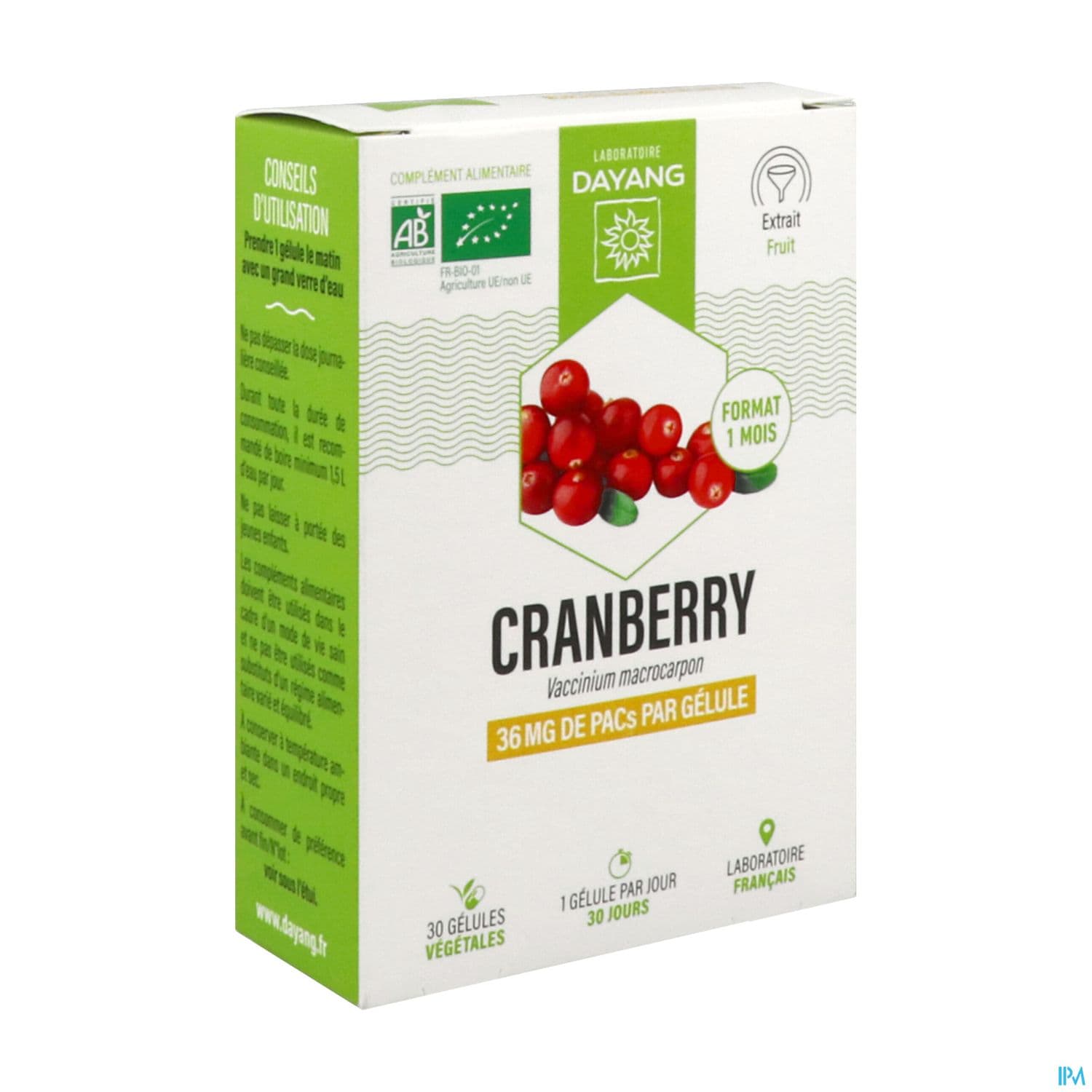 DAYANG CRANBERRY BIO GELULE 30 — Pharmacie Tocaven - Bordeaux