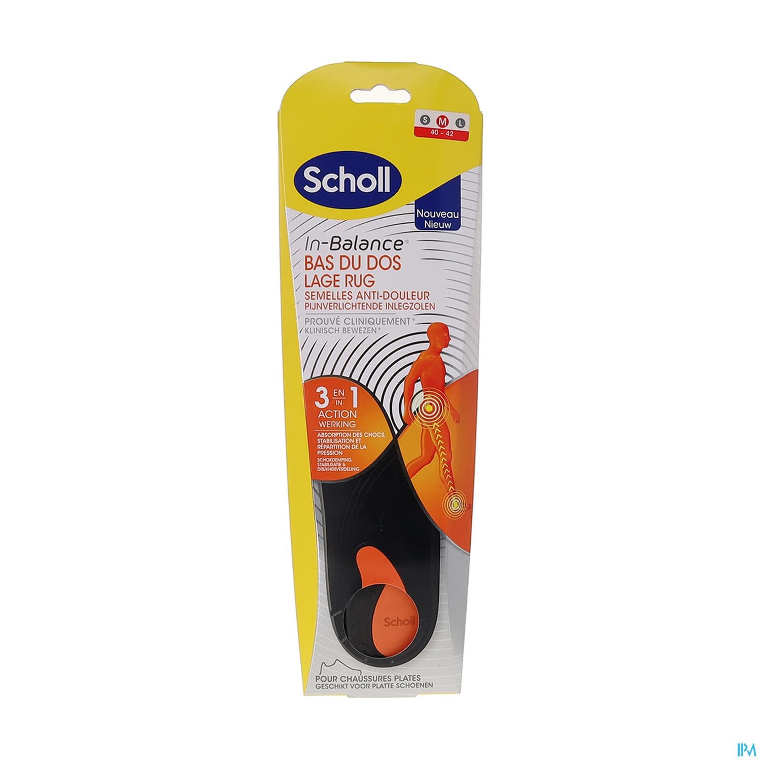 SCHOLL SEMELLE A/DOUL BAS DOS T2