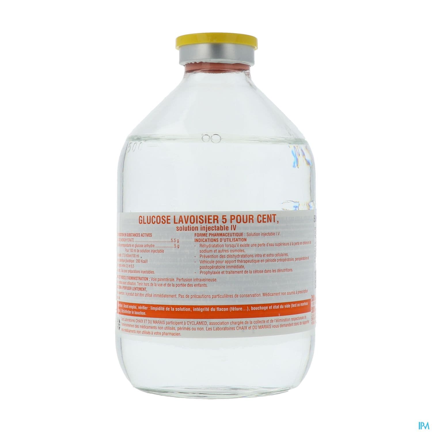 Glucose 5% Lavoisier Sol Pour Perf 500ml Flacon 1
