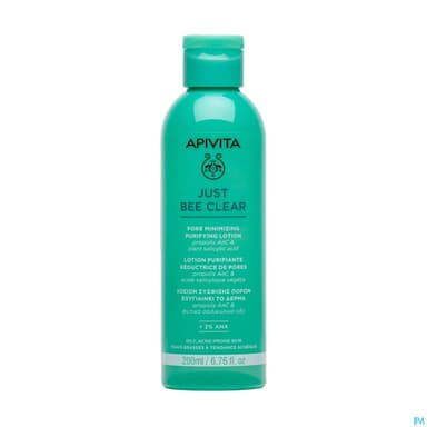 Apivita Just Bee Clear Lotion Purifiante Reductrice De Pores 200ml