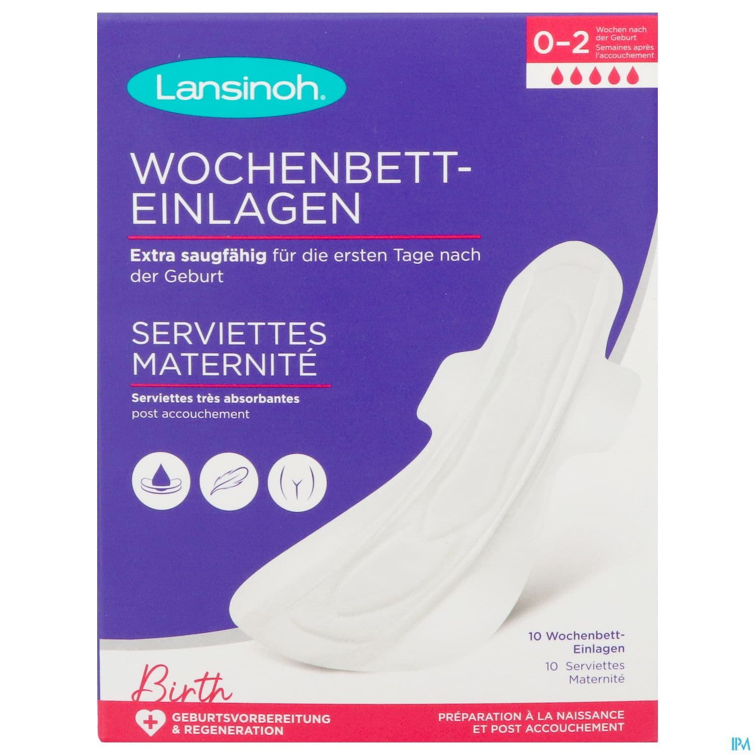 LANSINOH SERV MATERNITE X10