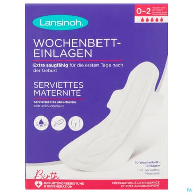 LANSINOH SERV MATERNITE X10