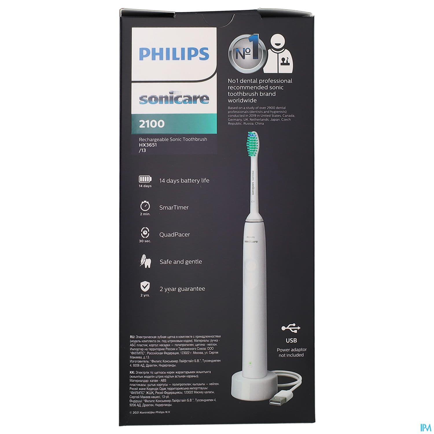 Sonicare Brosse A Dents Electrique Serie 2000 Proresult Hx3651/13
