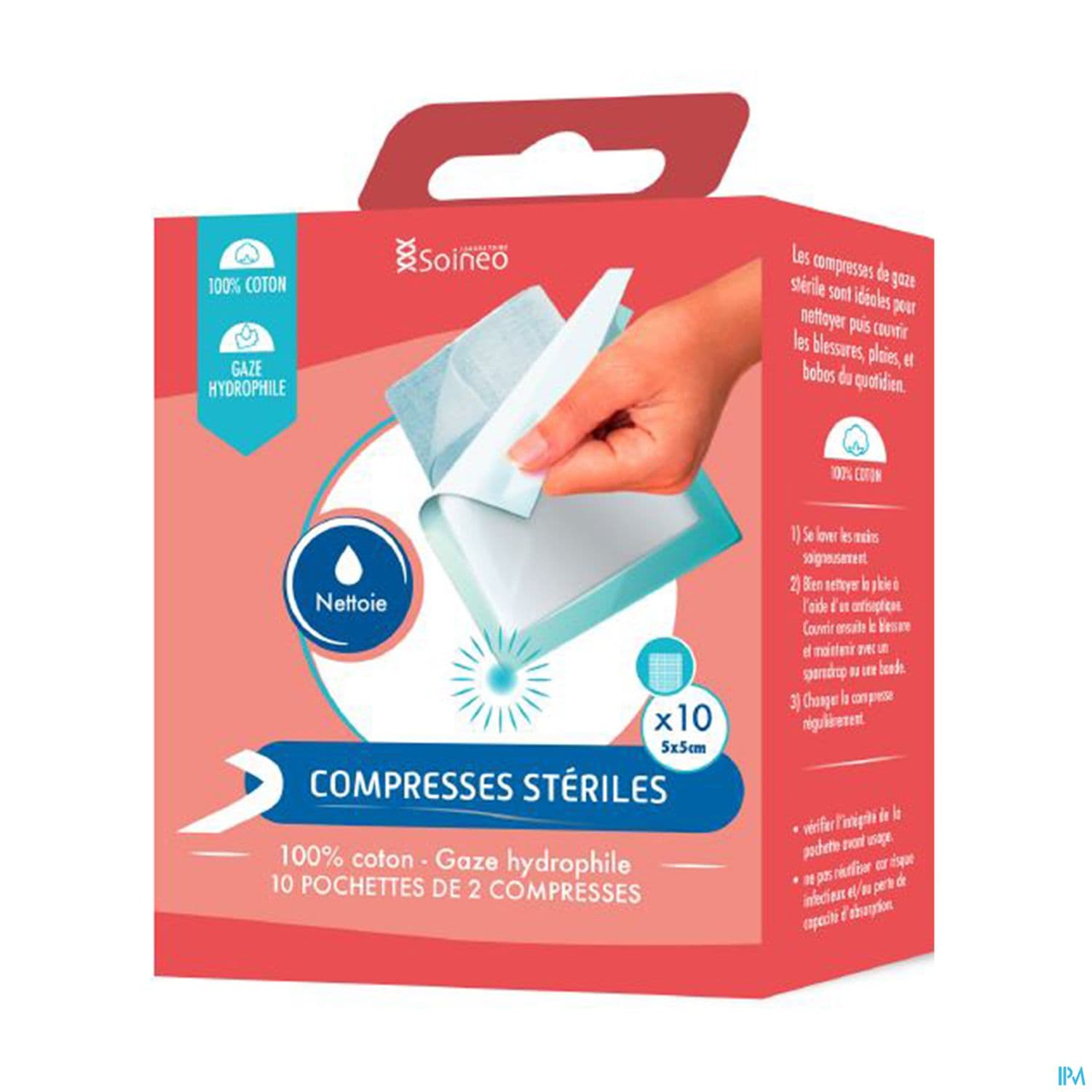 Soineo Compresse Gaze Sterile 5cm X 5cm 10