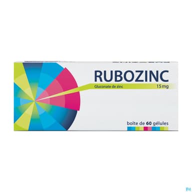 RUBOZINC 15MG GELULE 60