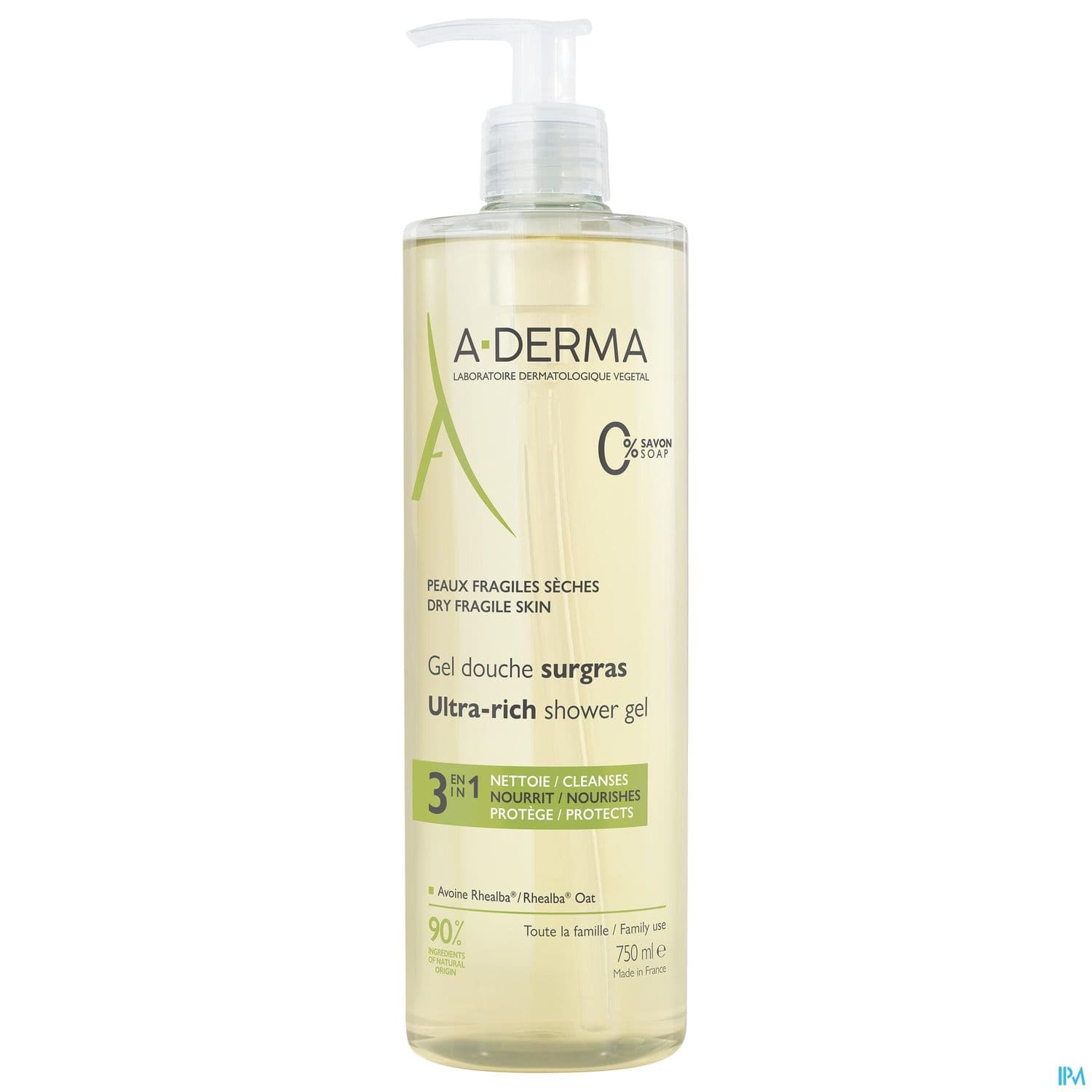 A-DERMA GEL DCH SURGRAS 750ML