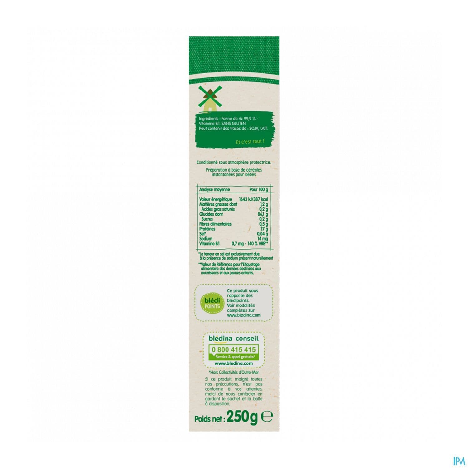 BLEDINE Far inst ma 1ère blédine nature 250g