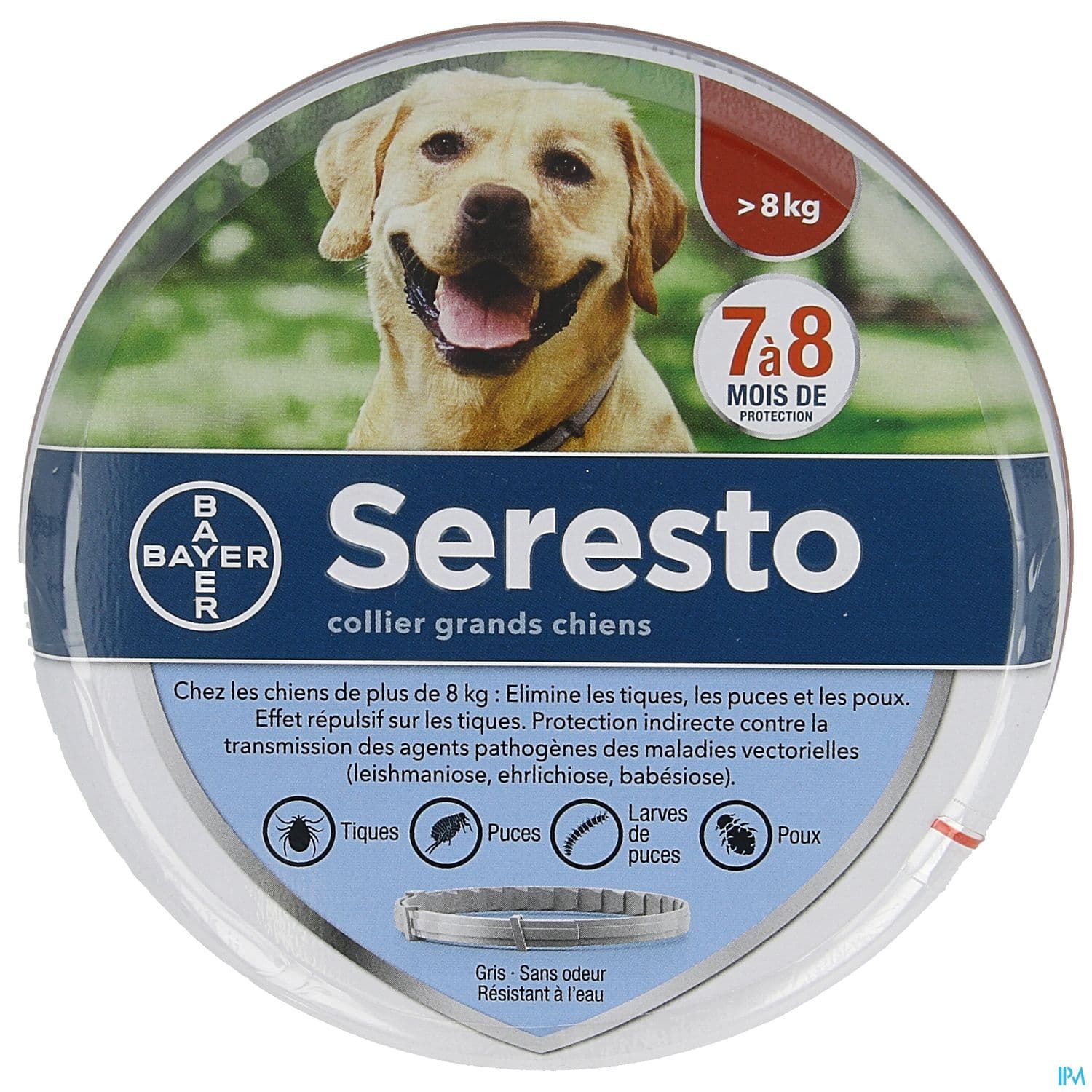 Elanco Seresto Collier Puces Tiques Grand Chien +8kg X1