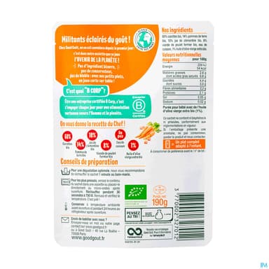 GOODGOUT CAROTTES POULET 190G