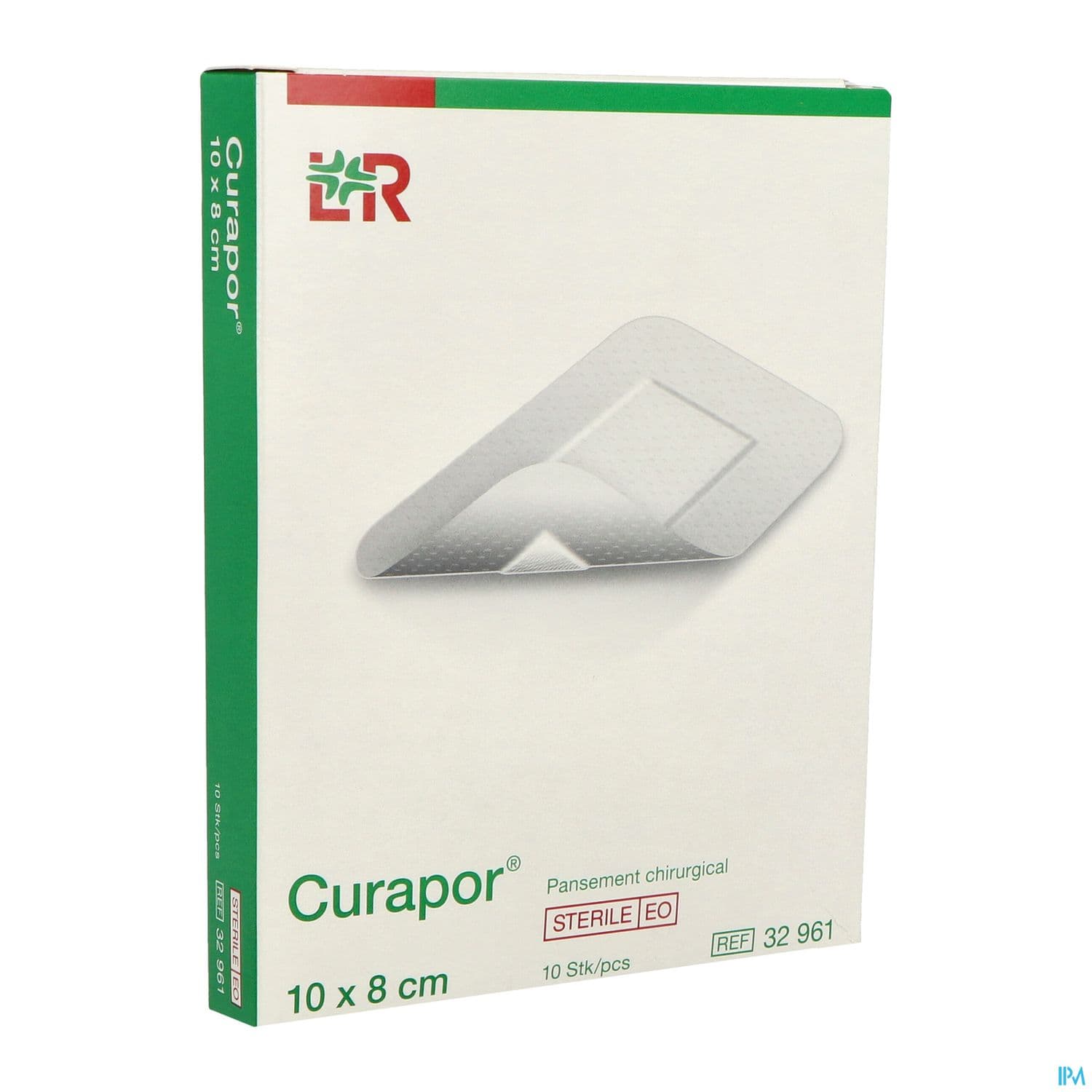 CURAPOR PANS ADH ST CHIR 10X8CM10