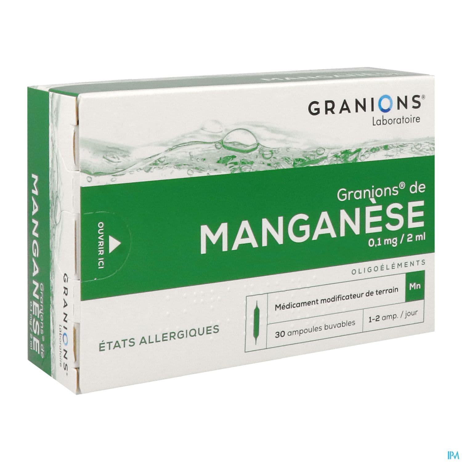 Granions Manganese 0mg1/2ml Solution Buvable Ampoule 2ml 30