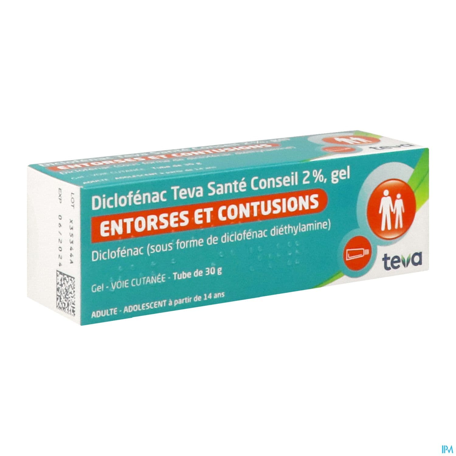 DICLOFENAC 2% TEVA CONS GEL TUB30G