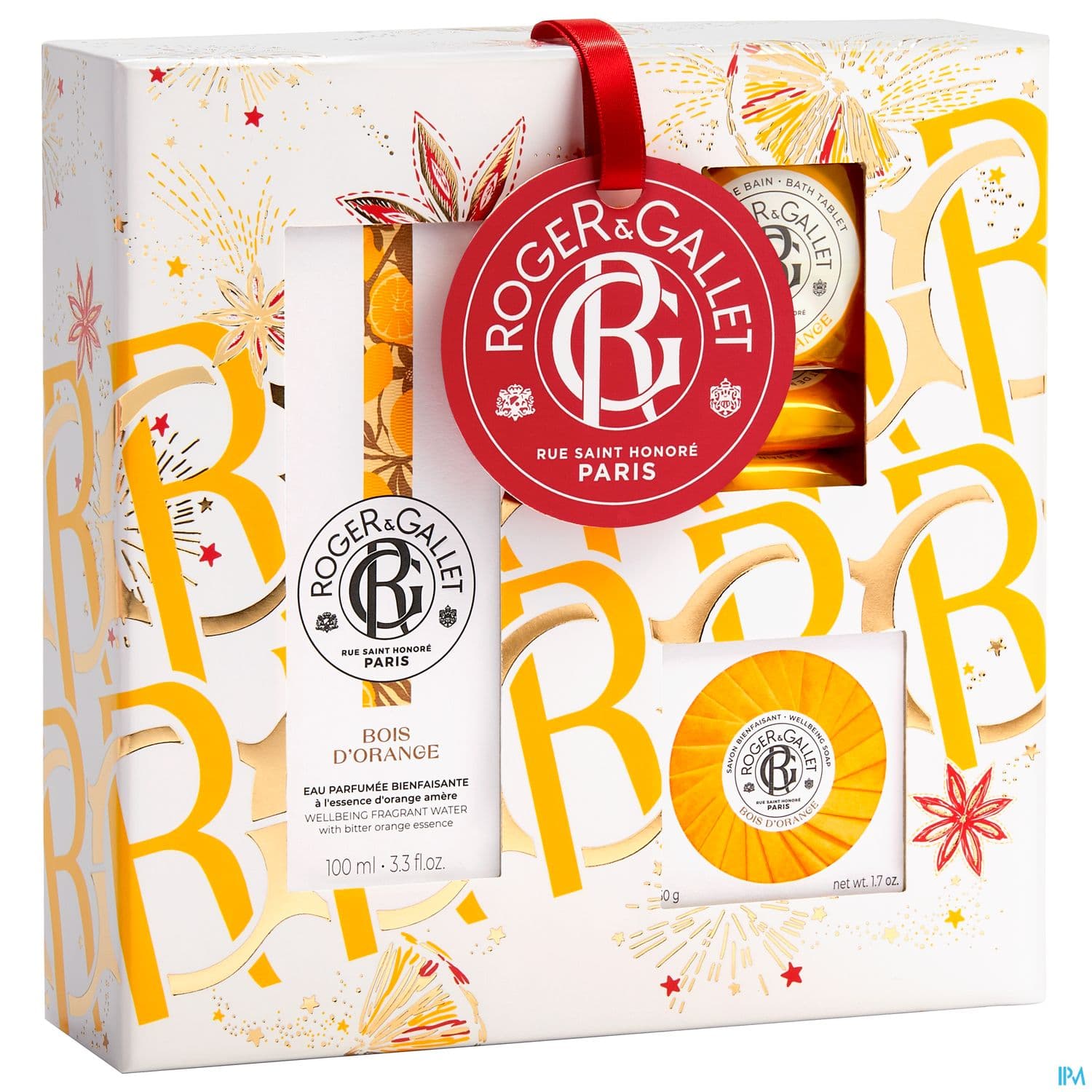Roger Gallet Coffret Noel Bois D'orange Eau Parfumee 100ml + Savon 50g + 3 Galets Bain Offerts