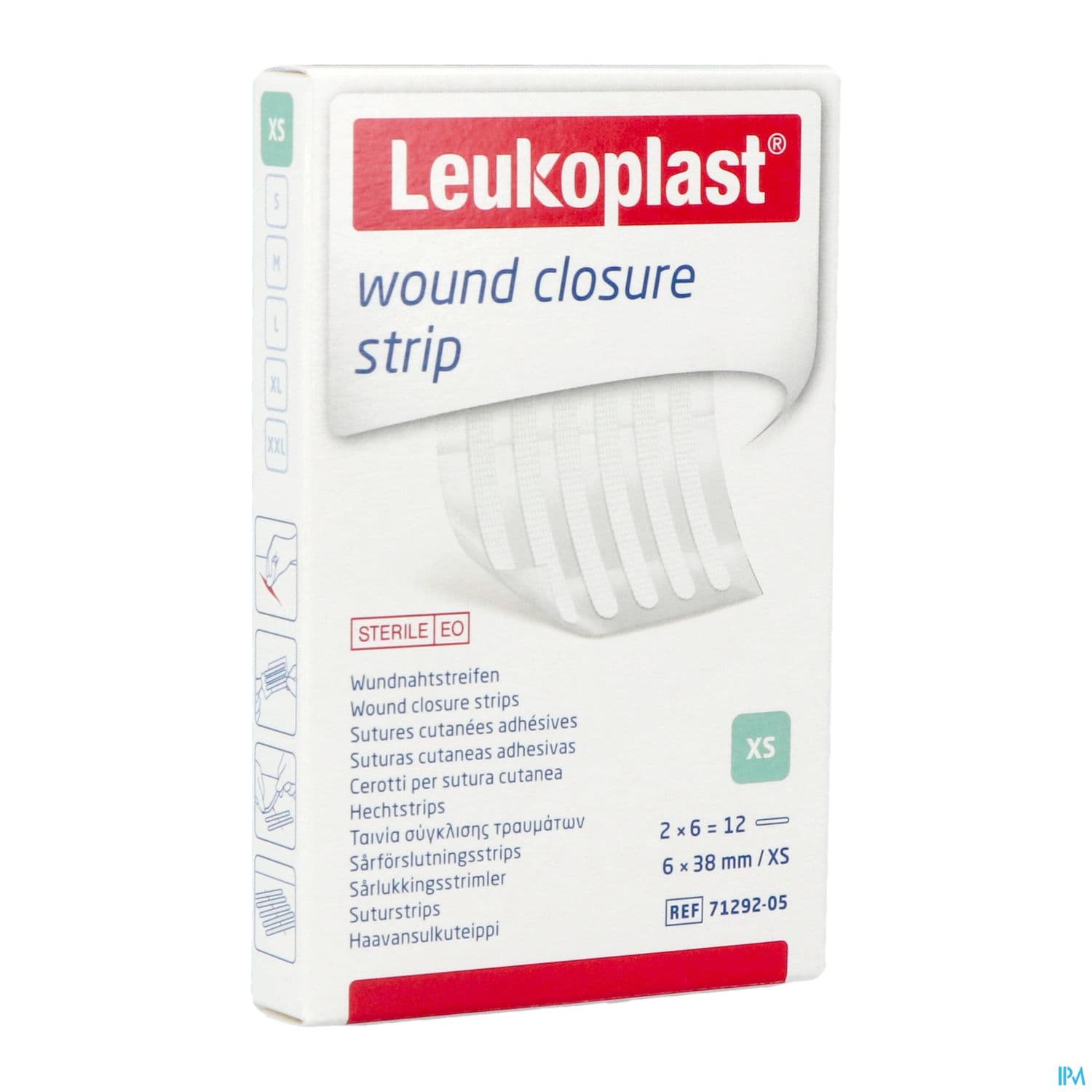 Leukoplast Wound Closure Strip Bandelette Adhesive Pour Suture Sterile Xsmall 6mm X 38mm 12