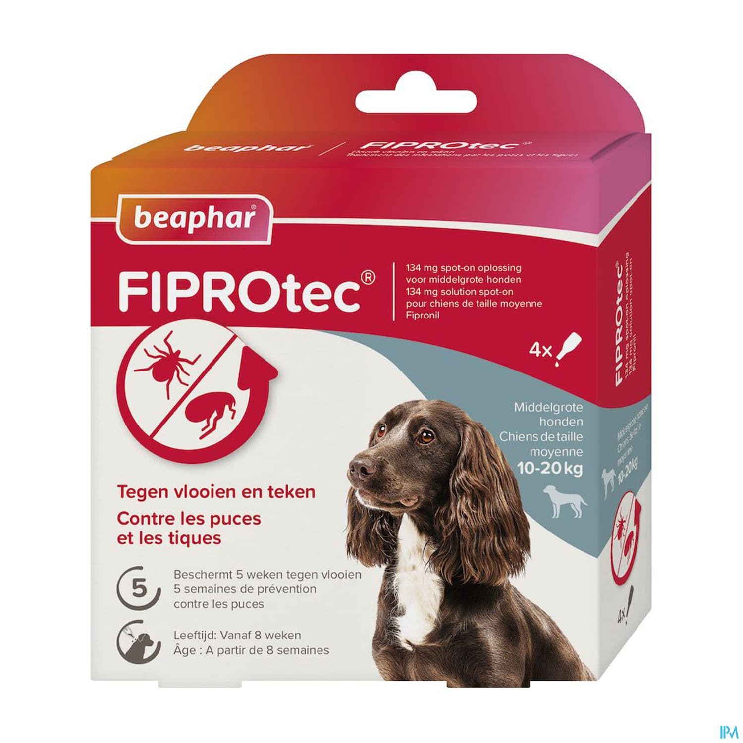 FIPROTEC 134MG SPOTON CHIEN MOY 4 — Pharmacie Val de l'Aurence Limoge