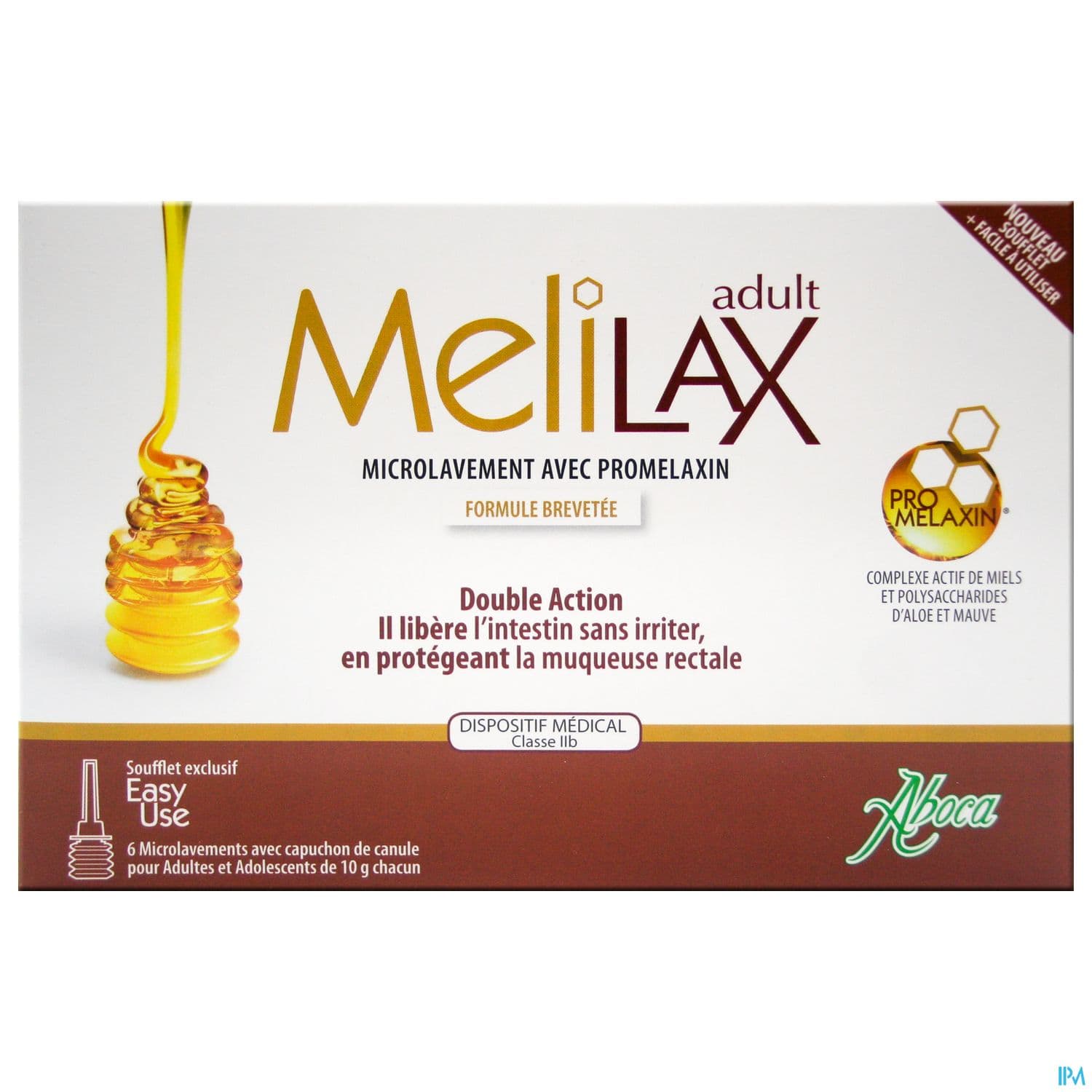 Aboca Melilax Adulte Microlavement Miel 10ml X6