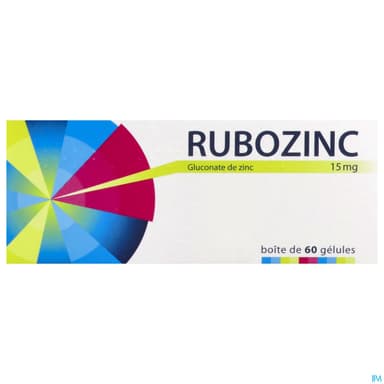 RUBOZINC 15MG GELULE 60