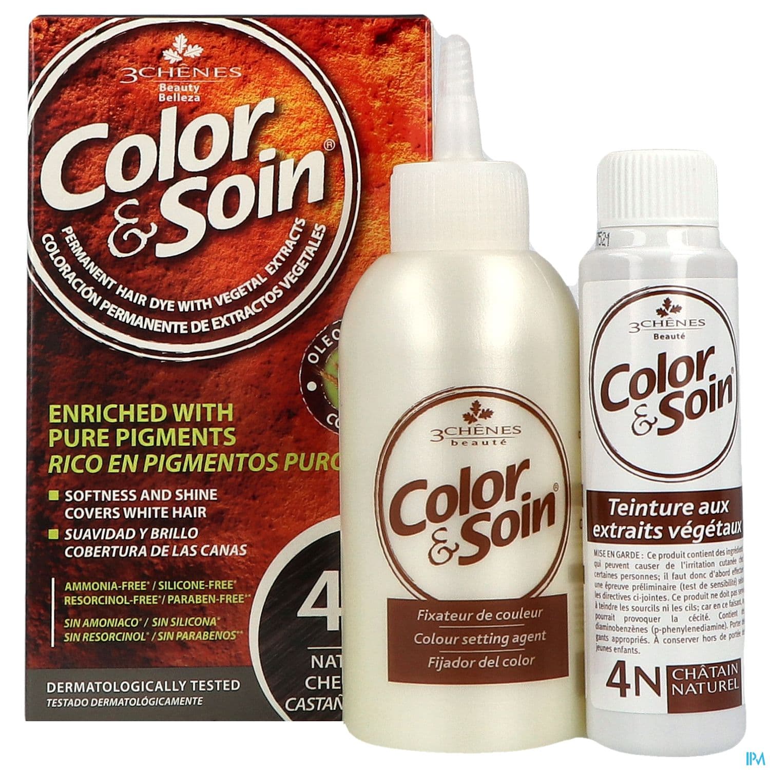 3 CHENES COLOR/SOIN CHAT NATUR 4N