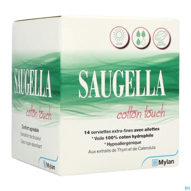 Saugella Cotton Touch Serviette Jour 14