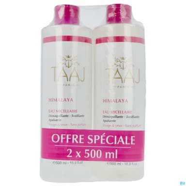 TAAJ HIMALAYA EAU MICEL PS 500MLX2