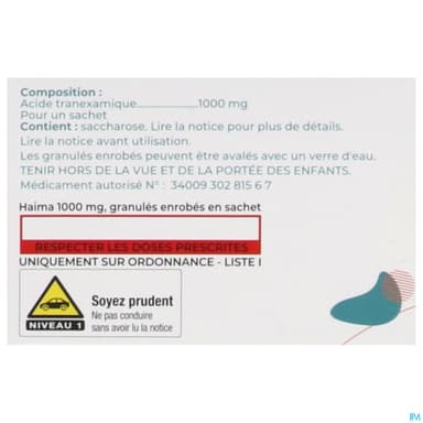 Haima 1000mg Granules Enrobes En Sachet 12