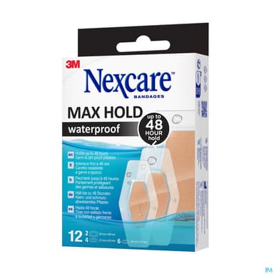 Nexcare 3m Maxhold Wtp Assortiment 3 Tailles 12