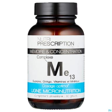 Nutriprescription Me13 Memoire Concentration Gelule 60