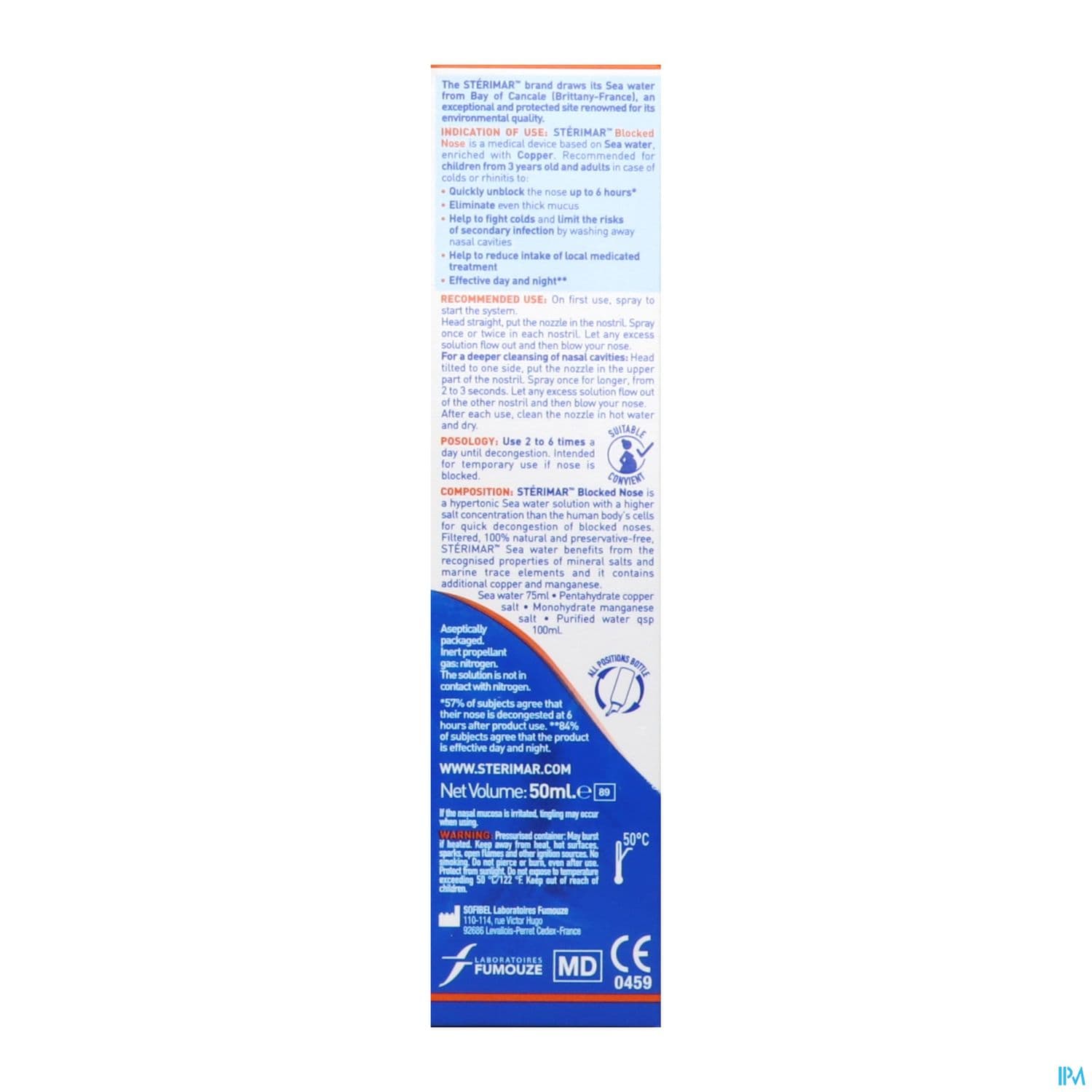 Sterimar Nez Bouche Solution Nasale 50ml