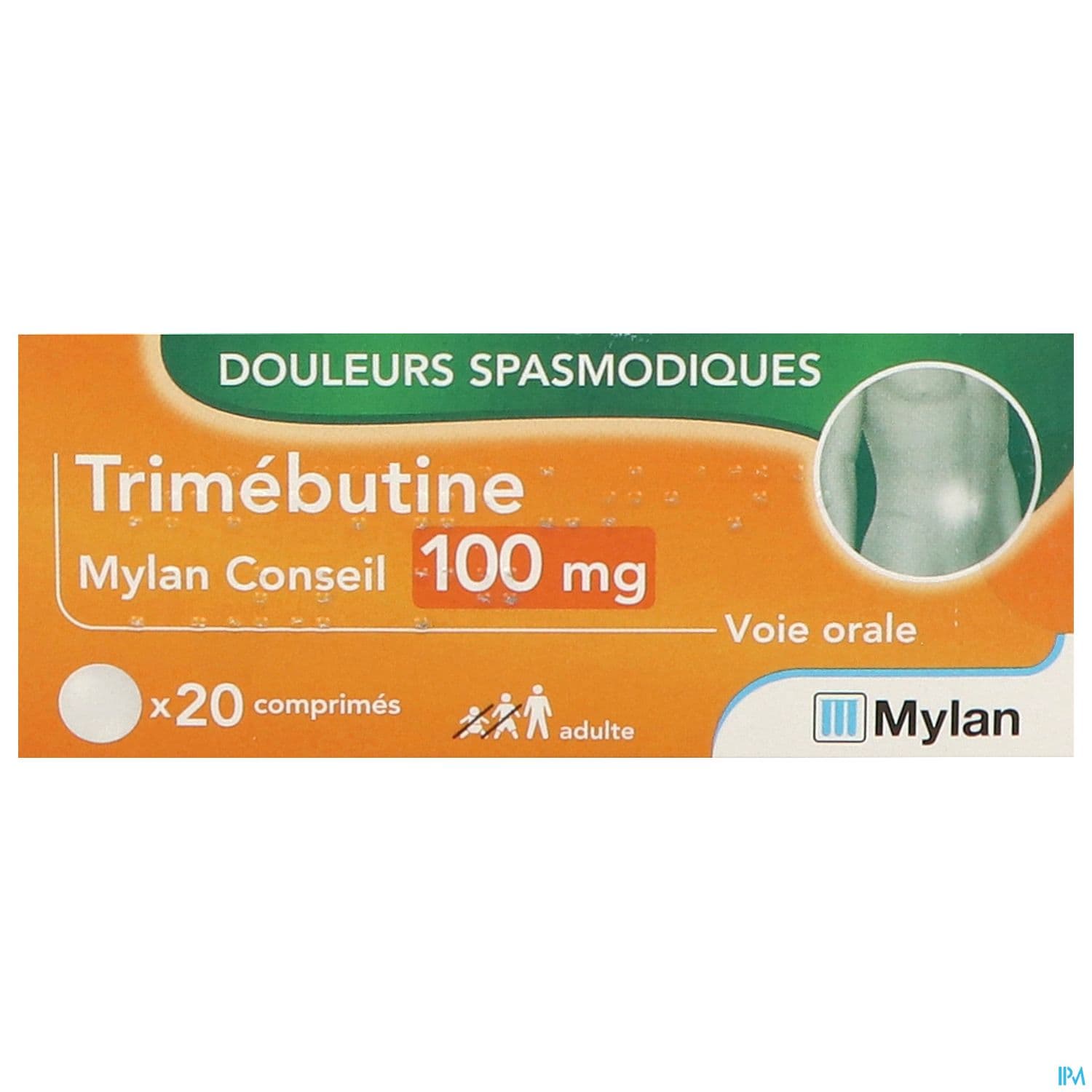 TRIMEBUTINE 100MG VTS CONS CPR 20
