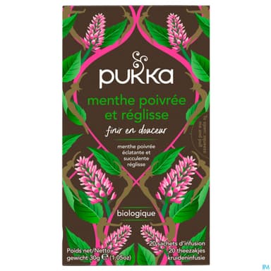 Pukka Infusion Menthe Poivree Reglisse Bio Sachet 20