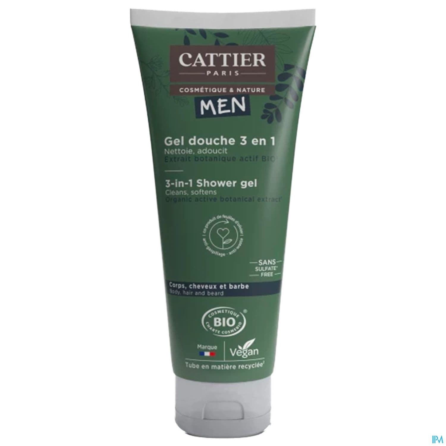 CATTIER MEN GEL DCHE 3EN1 200ML