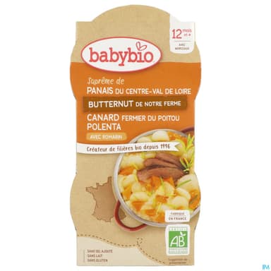 BABYBIO MENU LEG/CANARD 2X200G
