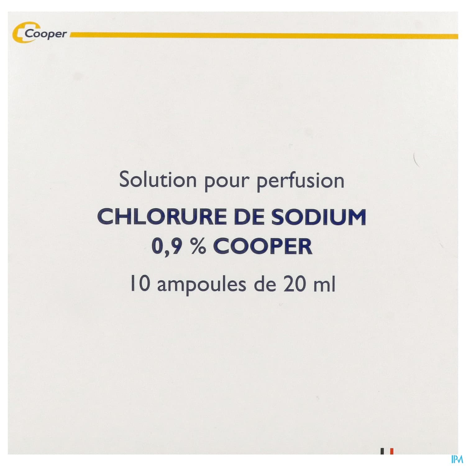 Cooper Sodium Chlorure 0.9% Solution Injectable 20ml 10