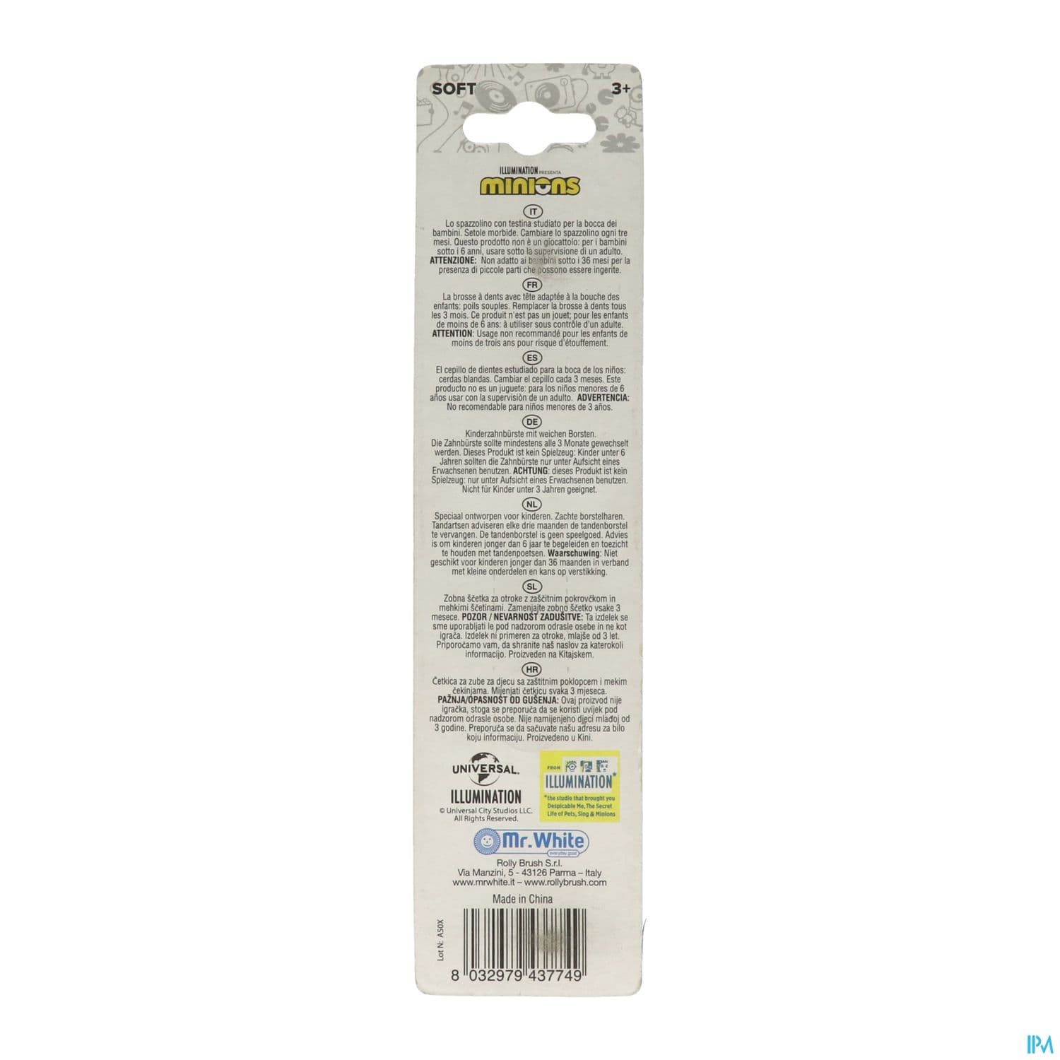 Tinokou Brosse A Dents Ergonomique Minions