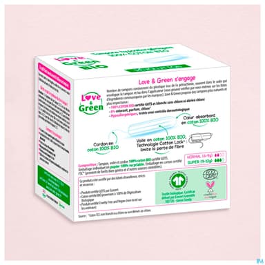 LOVE&GREEN TAMPON DIGITAUX SUPER16